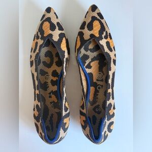 Rothy's Black and Tan Leopard Flats